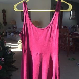 EXPRESS Flared Red Jersey Knit Dress